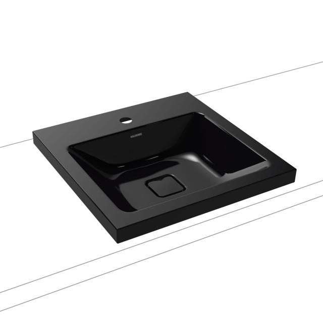Kaldewei Cono drop-in washbasin black, with 1 tap hole