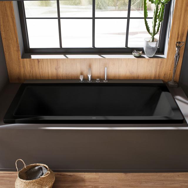 Kaldewei Conoduo rectangular bath, built-in matt black