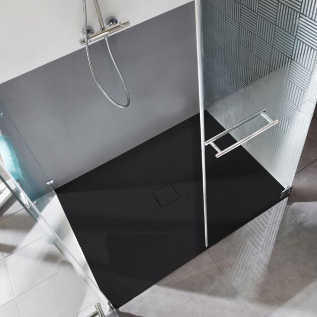 Kaldewei Conoflat square/rectangular shower tray black, with easy-clean finish, with Antislip
