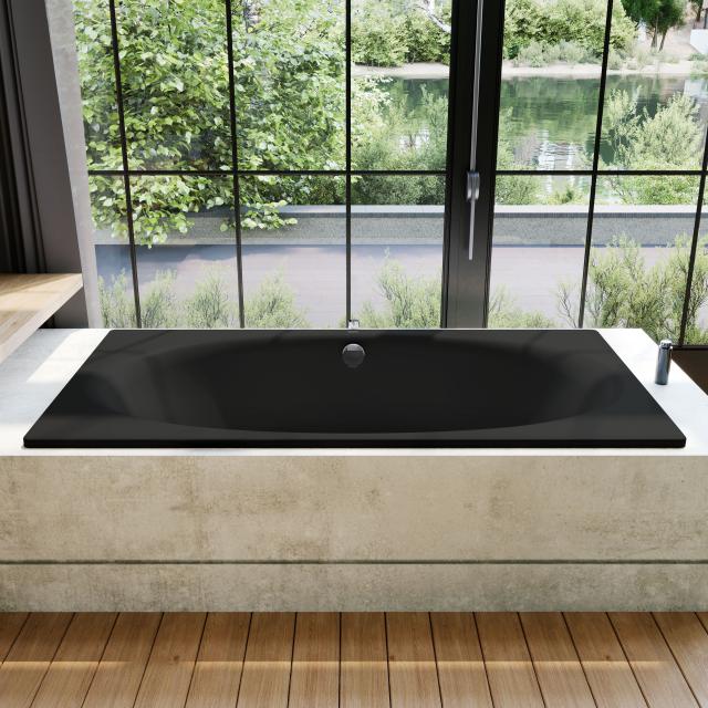 Kaldewei Ellipso Duo rectangular bath, built-in matt black