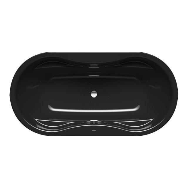 Kaldewei Mega Duo oval bath, built-in Antislip, black, with easy-clean finish