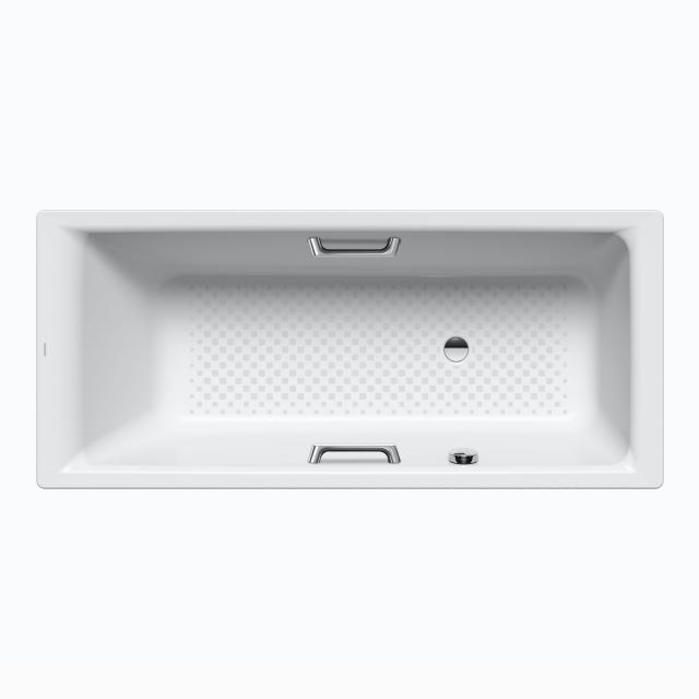 Kaldewei Puro & Puro Star rectangular bath with overflow at the side, built-in full Antislip, white, with easy-clean finish, for grip installation
