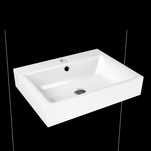 Kaldewei Puro wall-mounted washbasin white, with 1 tap hole