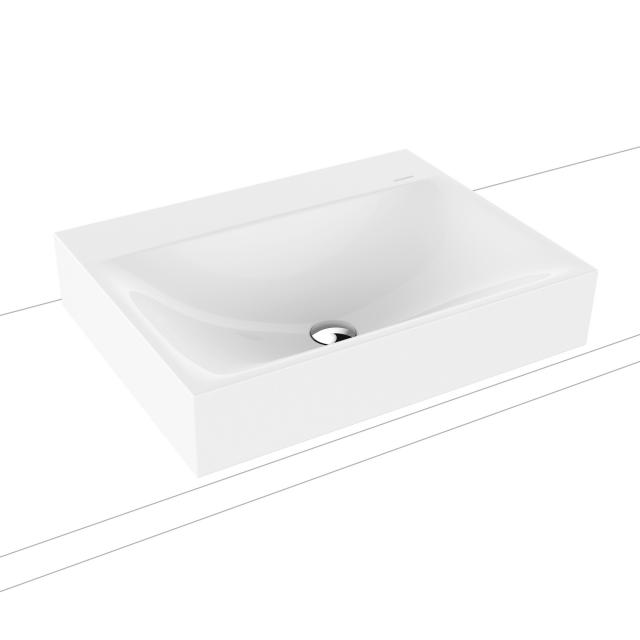 Kaldewei Silenio countertop washbasin white, without tap hole, white, without overflow