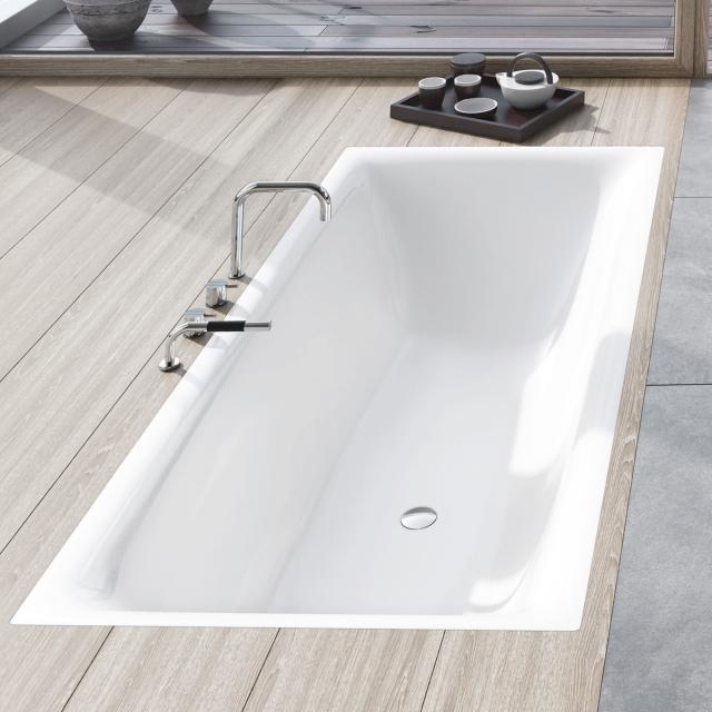 Kaldewei Silenio rectangular bath, built-in white, with easy-clean finish