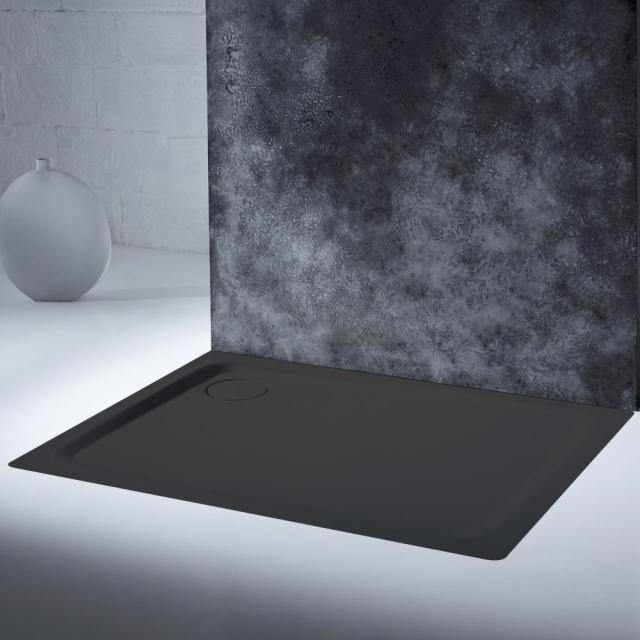 Kaldewei SuperPlan Plus rectangular/square shower tray matt black, with easy-clean finish