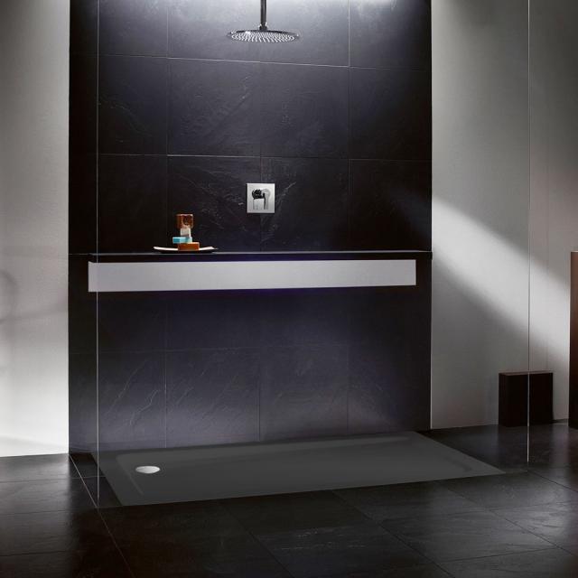 Kaldewei SuperPlan square/rectangular shower tray matt black, with easy-clean finish