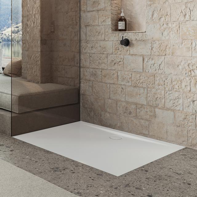 Kaldewei SuperPlan Zero rectangular/square shower tray matt white, with Secure Plus