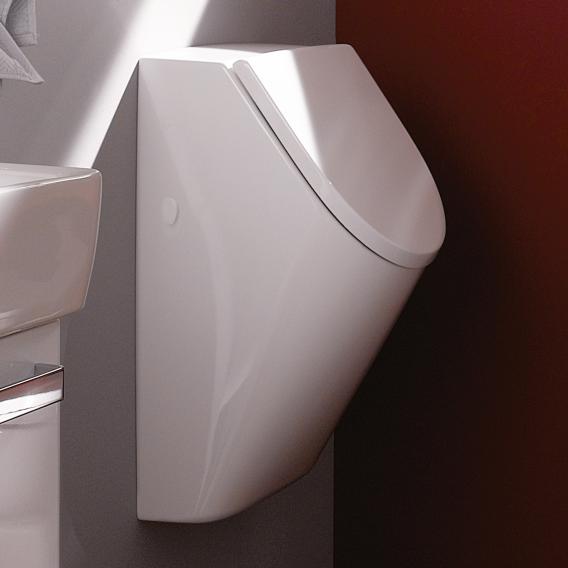 Geberit Renova Plan urinal, rear supply white, with KeraTect, with lid