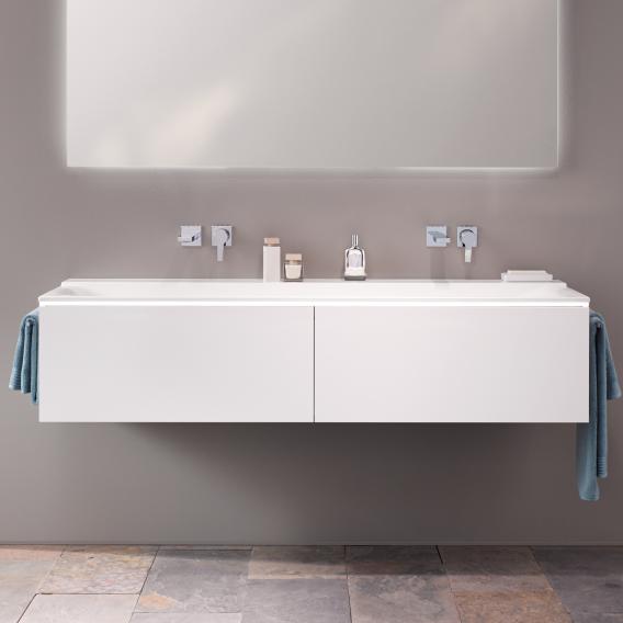 Geberit Xeno² vanity unit for double washbasin with 2 pull-out compartments matt white