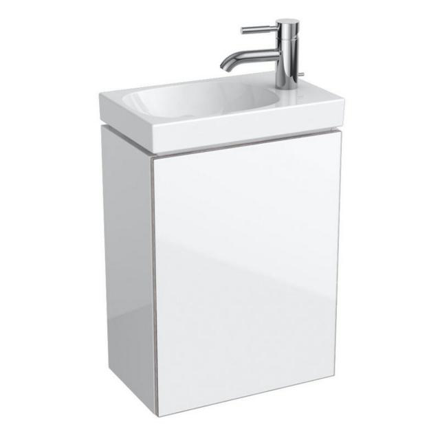 Geberit Acanto Meuble sous-lave-mains avec 1 porte Façade blanche/corps du meuble blanc ultra brillant