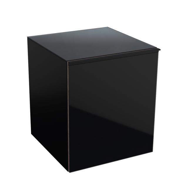 Geberit Acanto side unit with 1 pull-out compartment front black / corpus matt black