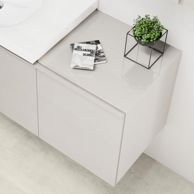 Geberit Acanto side unit with 1 pull-out compartment sand grey/matt sand grey