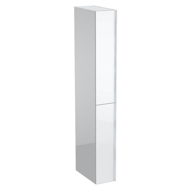 Geberit Acanto tall pull-out storage unit, as a partition white/white high gloss