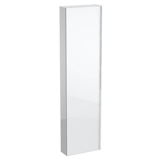 Geberit Acanto tall unit, flat with 1 door white/white high gloss