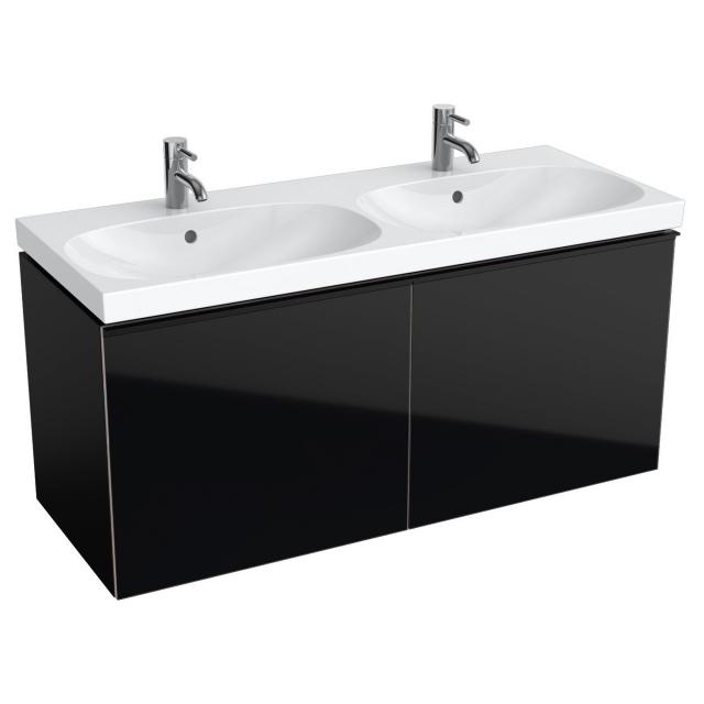 Geberit Acanto vanity unit with 2 drawers black/matt black