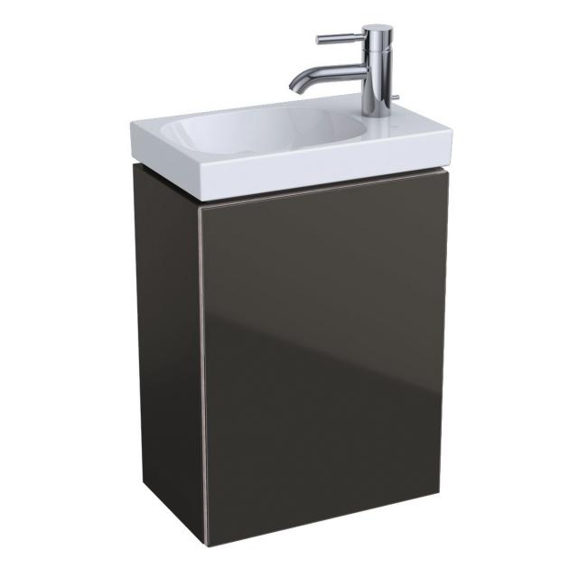 Geberit Acanto vanity unit for handwashbasin with 1 door lava/matt lava