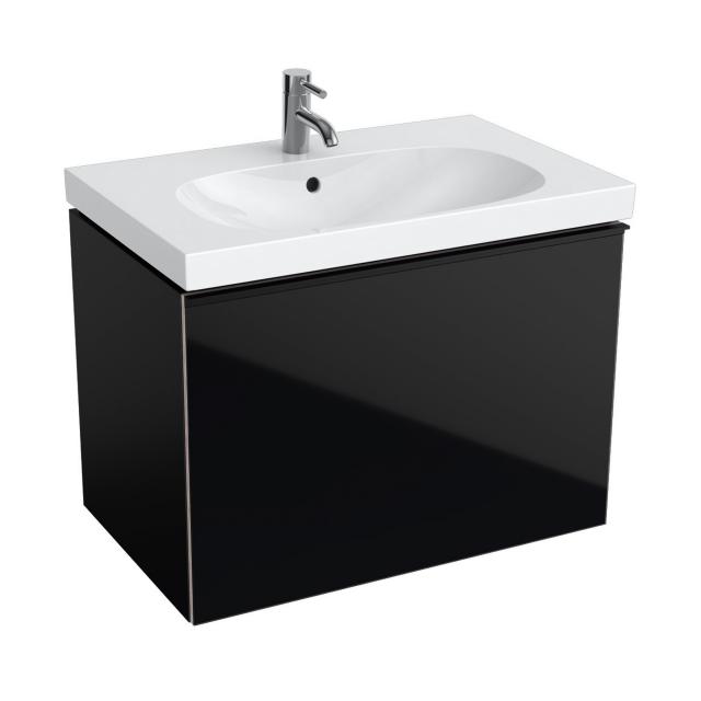 Geberit Acanto vanity unit with 1 pull-out compartment black/matt black