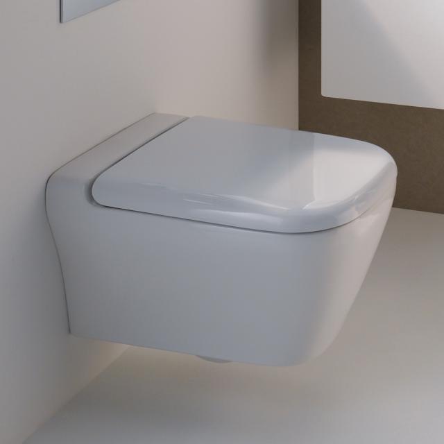 Geberit myDay wall-mounted, rimless washdown toilet white, with KeraTect