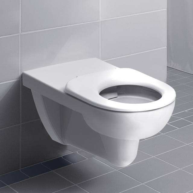 Geberit Renova Comfort wall-mounted washdown toilet rimless, white, with KeraTect