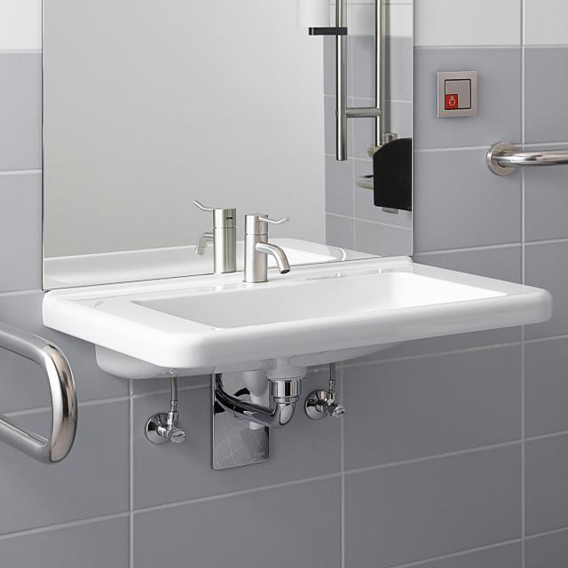 Geberit Renova Comfort washbasin white, with 1 tap hole, without overflow