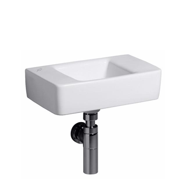 Geberit Renova Plan handwash basin white, without tap hole, without overflow