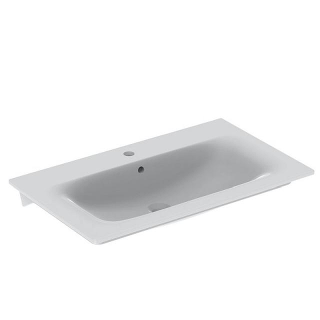 Geberit Renova Plan vanity washbasin white, with KeraTect®