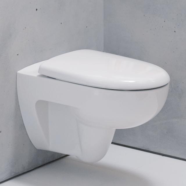 Geberit Renova wall-mounted washdown toilet rimless, white, with KeraTect
