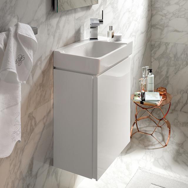 Geberit Xeno² Meuble sous-lave-mains avec 1 porte Façade blanc ultra brillant/corps du meuble blanc ultra brillant