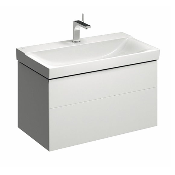 Geberit Xeno² vanity unit with 2 pull-out compartments white high gloss