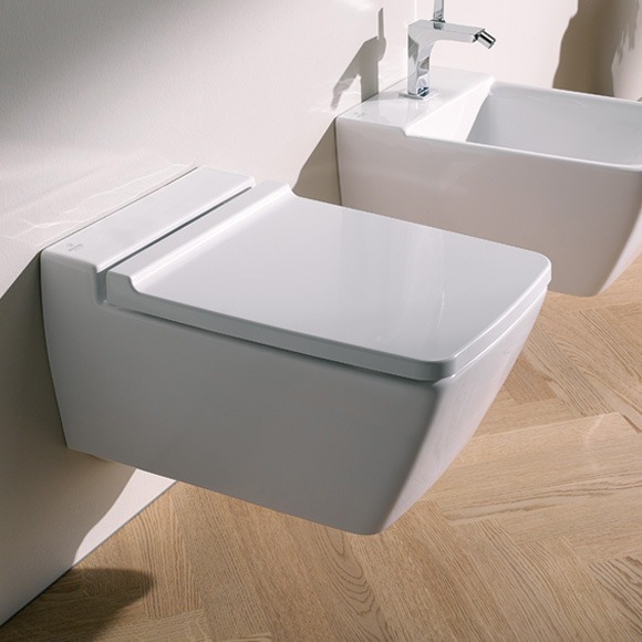 Geberit Xeno² wall-mounted washdown toilet, rimless