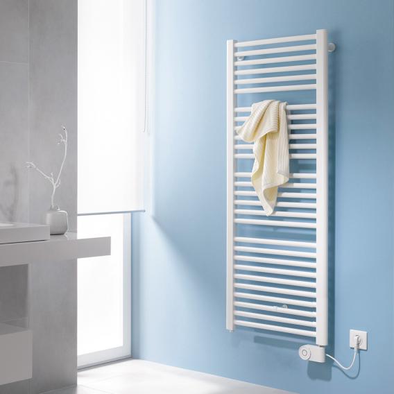 Kermi Basic-E bathroom radiator for purely electrical operation white, 800 Watt, electric set FKS right