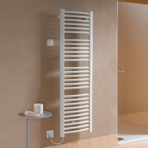 Clinic Council suitcase Kermi Basic R-E bathroom radiator for purely electrical operation with  curved pipes white, 800 Watt, electric set WKS left - ERE101800602CXK |  REUTER