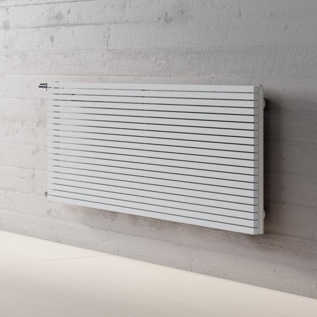 Kermi Decor-Arte Pure horizontal radiator for hot water operation textured white, 593 Watt, left side