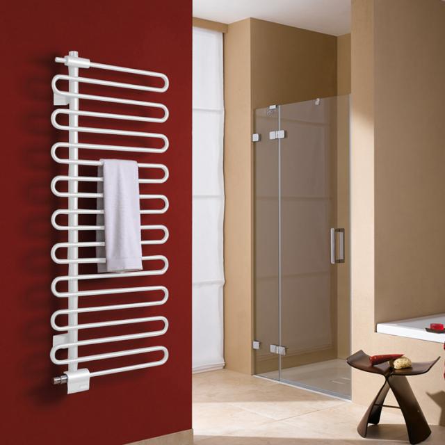 Kermi Icaro towel radiator for hot water or mixed operation white, 462 Watt