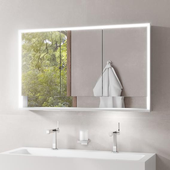 Keuco Royal Lumos mirror cabinet with lighting and 3 doors surface-mounted