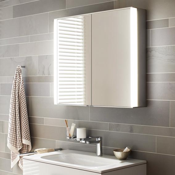 Keuco Royal Match mirror cabinet with lighting and 2 doors surface-mounted