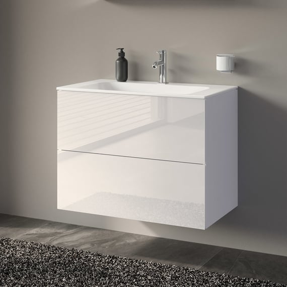 Set Bagno EUGAD Con Mobile Sottolavabo E Armadietto Specchio - Legno E1 E Metallo 60x60cm - Foto 1