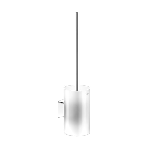 Set 2 portascopino con supporto a muro 100 mm ottone cromato e acciaio