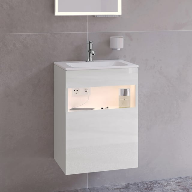 RELAX4LIFE Mobile Bagno sopra WC/Lavatrice, Scaffale Bagno in Bambù con 2 Porte e Mensola Aoerta, Mobiletto Bagno Portaoggetti Salvaspazio, 23 x 62 x 170 cm