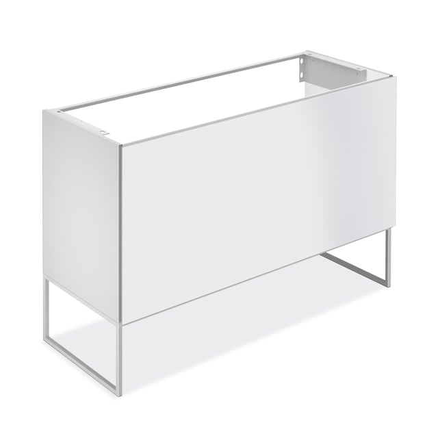 Mobiletto Bagno con Porte Scorrevoli 70x20x71 cm Ripiano Regolabile con Ruote Bianco | Leroy Merlin