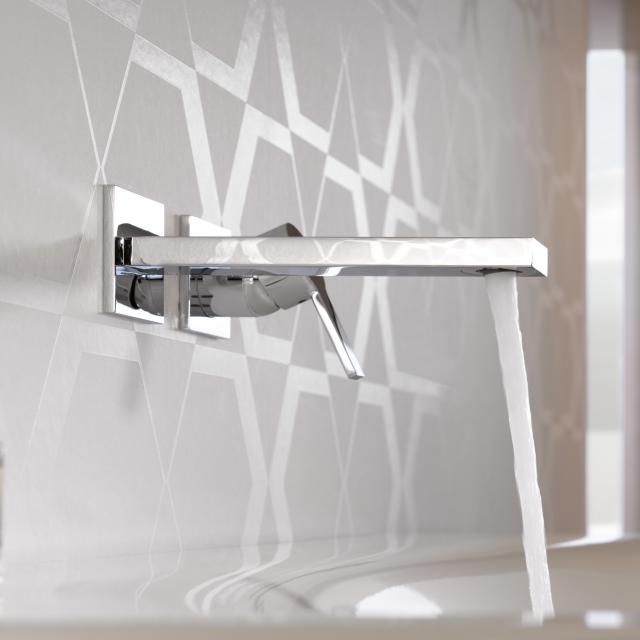 Keuco Edition 11 wall-mounted, single lever basin mixer projection: 243 mm, chrome