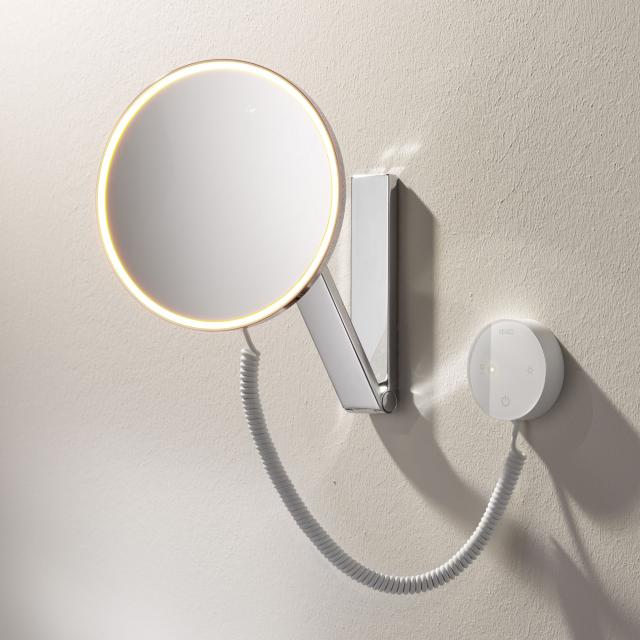 Keuco iLook_move beauty mirror with concealed transformer, adjustable light colour