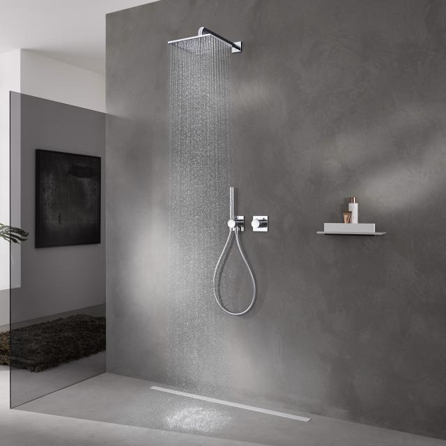 Keuco IXMO shower system, with IXMO Pure thermostat, square chrome
