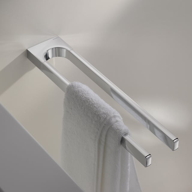 Keuco Elegance Porte-Serviettes Double 45 Cm – Chromé Brillant, Design Intemporel Salle De Bain