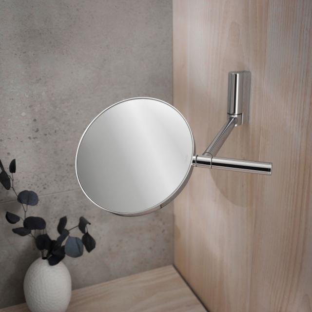 Keuco Plan beauty mirror, 1x and 5x magnification chrome