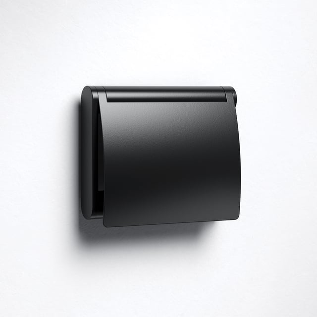 6Y4812 Porte-rouleau de papier toilette 20x12x12 cm Noir Fer Porte