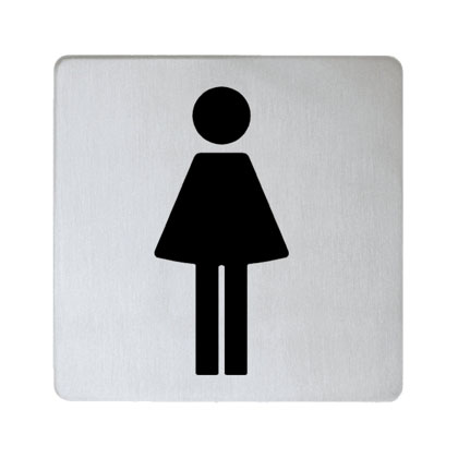 Keuco Plan doorplate Symbol Ladies stainless steel