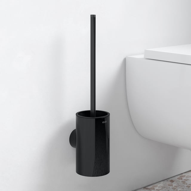 Brosse wc en plastique - noir - LEUZE - alinea