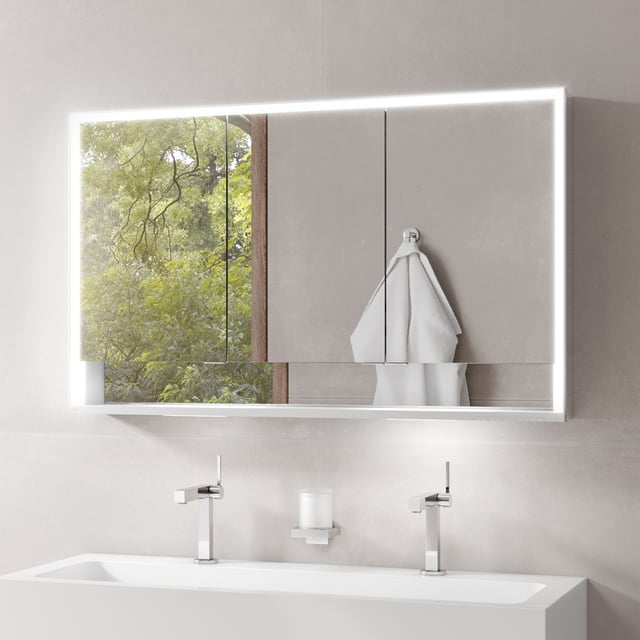 Armoire Salle De Bain Keuco Royal 100cm - 3 Portes Miroir Avec éclairage LED